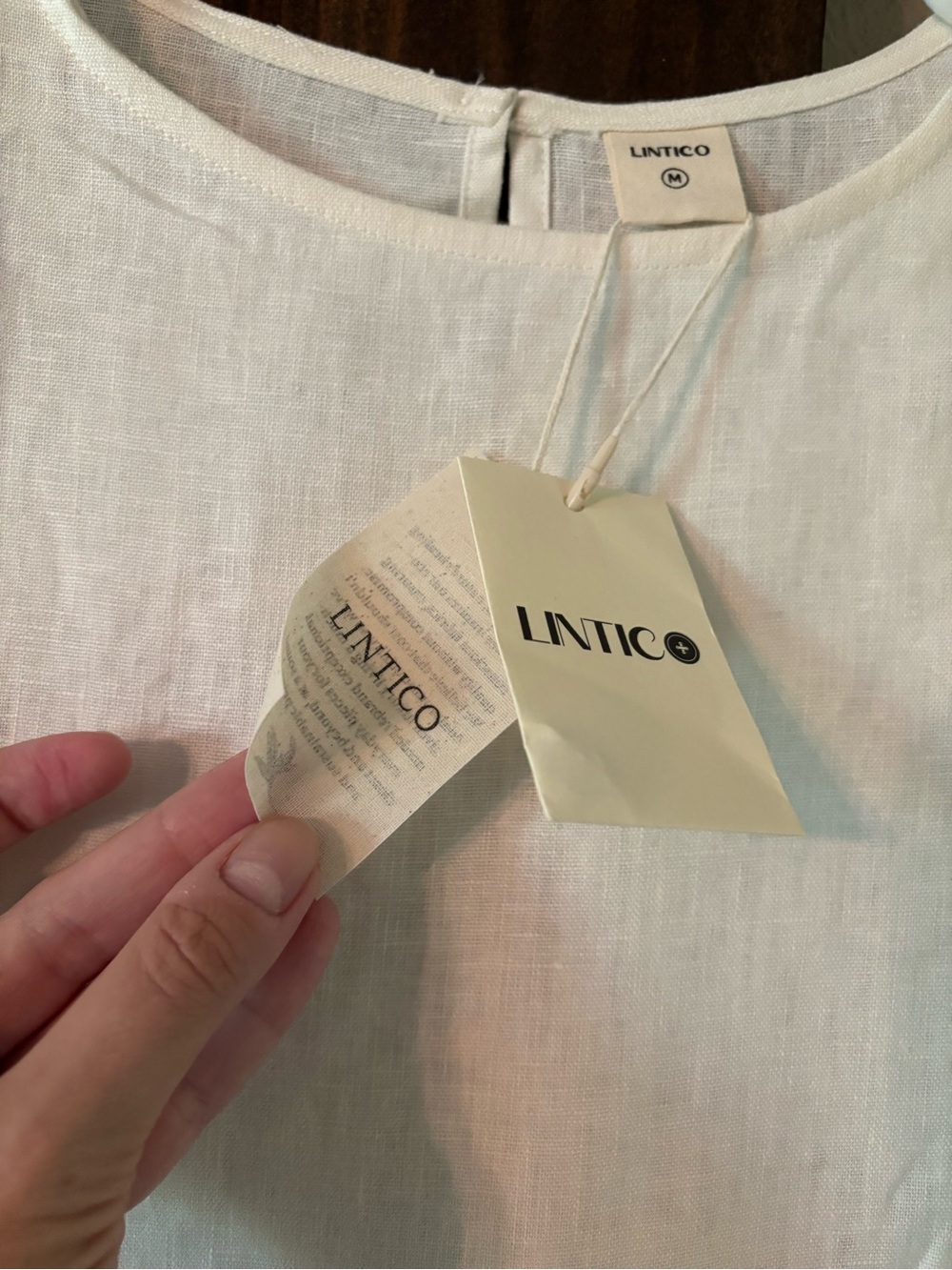 NWT Lintico 100% European Linen Pullover Quinlan Top in White size M - Picture 8 of 15